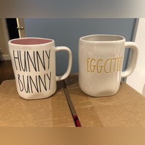 Rae Dunn Hunny Bunny and Eggcited Mugs